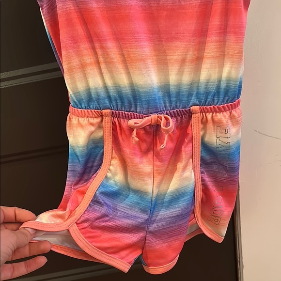 Body Glove Pink and Orange One Piece with Sleeveless Design and Gathered Waist - Picture 4 of 7